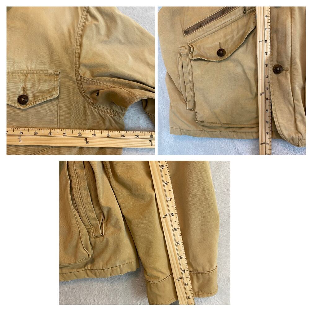 Vintage Polo Ralph Lauren Men Barn Chore Field Hunting Coat Jacket XL Tan Canvas - Picture 10 of 11